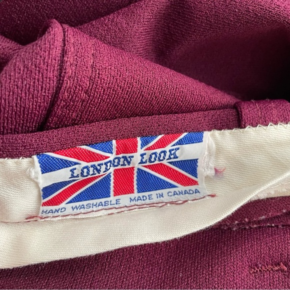 70s Vintage London Look Bell Bottom Flare Trouser Pant Made in Canada Slim Thigh - Picture 7 of 9